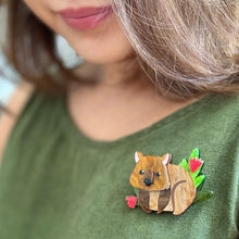 Load image into Gallery viewer, Erstwilder - Nibbles the Wombat Brooch - 20th Century Artifacts