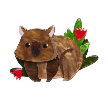 Erstwilder - Nibbles the Wombat Brooch - 20th Century Artifacts
