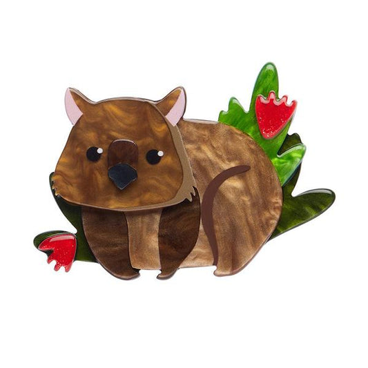 Erstwilder - Nibbles the Wombat Brooch - 20th Century Artifacts