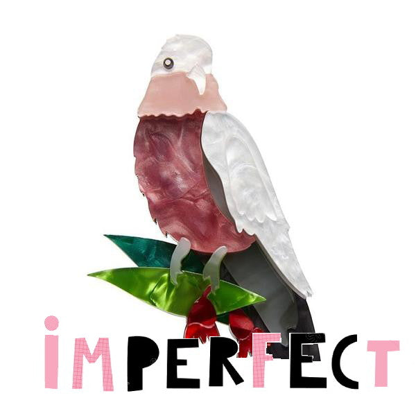 Erstwilder - No Christmas Fool Galah Brooch (2021) (imperfect) - 20th Century Artifacts