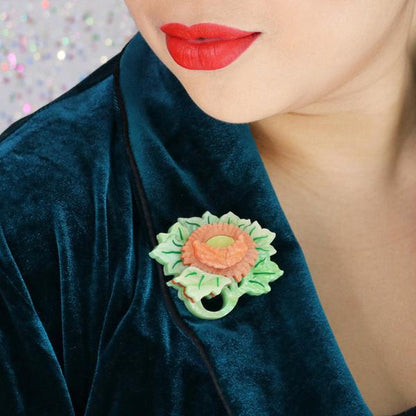 Erstwilder - November Reign Chrysanthemum Brooch (2021) - 20th Century Artifacts