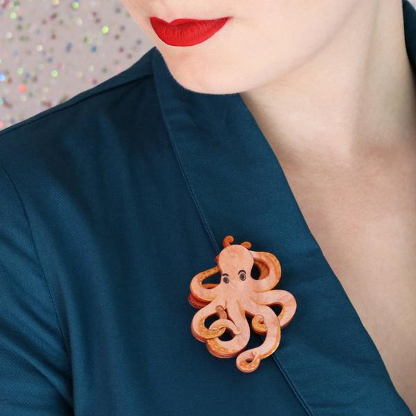 Erstwilder - Octopode's Abode Octopus Brooch (2021) - 20th Century Artifacts