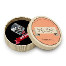 Load image into Gallery viewer, Erstwilder - On Air Microphone Brooch (2017) - 20th Century Artifacts