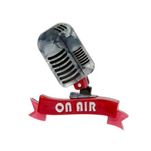Load image into Gallery viewer, Erstwilder - On Air Microphone Brooch (2017) (p) - 20th Century Artifacts