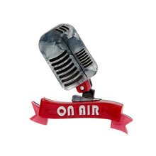 Load image into Gallery viewer, Erstwilder - On Air Microphone Brooch (2017) - 20th Century Artifacts