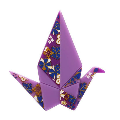 Erstwilder - Origami - Fortunate Crane Brooch - 20th Century Artifacts