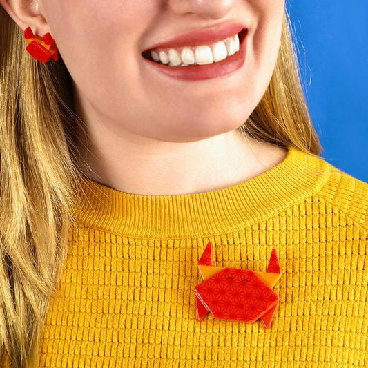 Erstwilder - Origami - Good Crab Brooch - 20th Century Artifacts