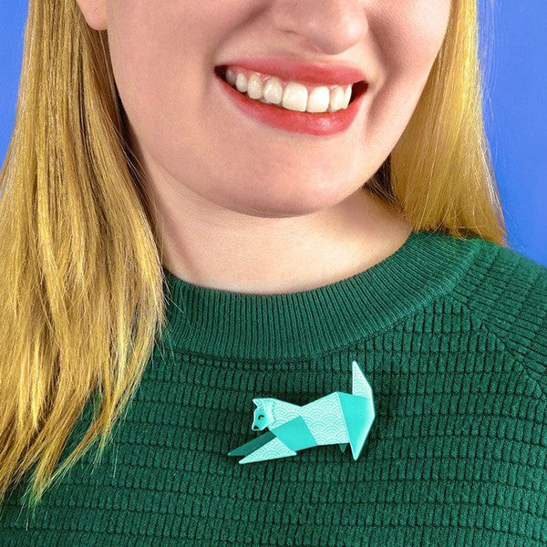 Erstwilder - Origami - Kitty Cat, Kitty Cat Brooch - 20th Century Artifacts