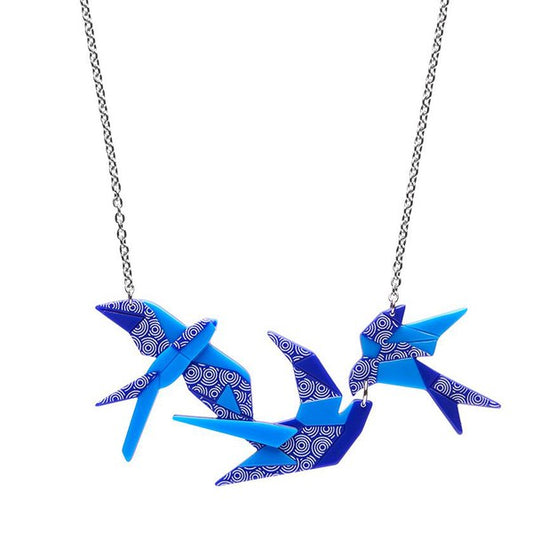 Erstwilder - Origami - Sky Dancers Swallows Necklace - 20th Century Artifacts