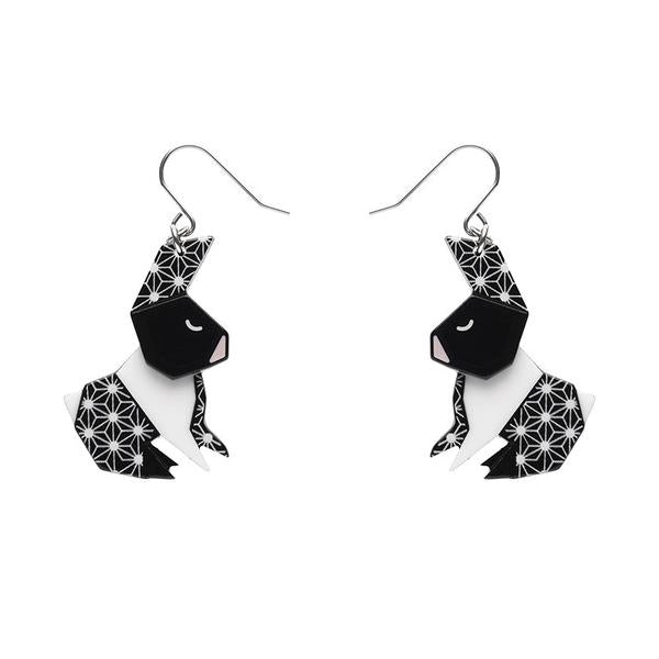 Erstwilder - Origami - Sleeping Rabbit Earrings - 20th Century Artifacts