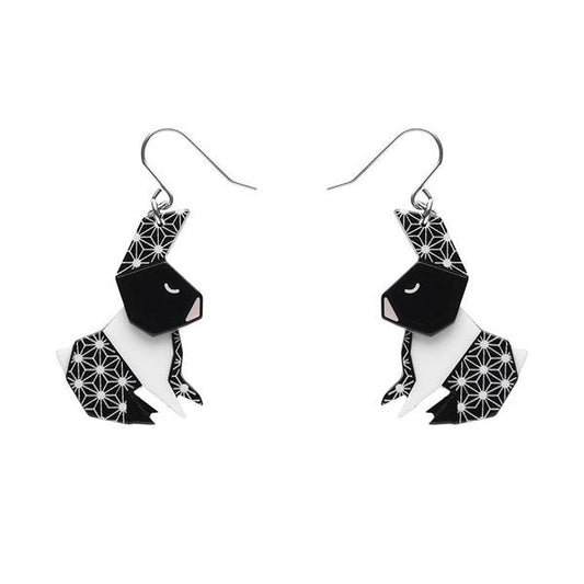 Erstwilder - Origami - Sleeping Rabbit Earrings - 20th Century Artifacts
