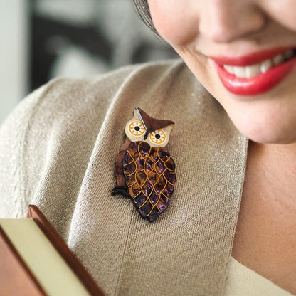 Erstwilder - Outstanding Observation Owl Brooch (2023) - 20th Century Artifacts
