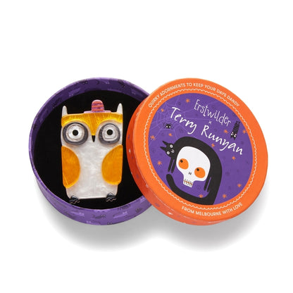 Erstwilder - Owl-O-Ween Brooch (Terry Runyan 2) (2023) - 20th Century Artifacts