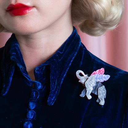 Erstwilder - Pachyderm Dream Elephant Brooch - 20th Century Artifacts