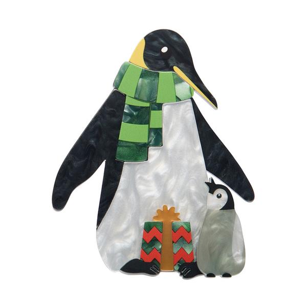 Erstwilder - Paddy & Pip the Penguins Brooch - 20th Century Artifacts