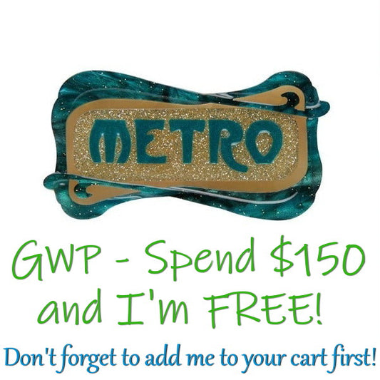 Erstwilder - *** Paris Metro Mini Brooch FREE GIFT WITH PURCHASE - 20th Century Artifacts