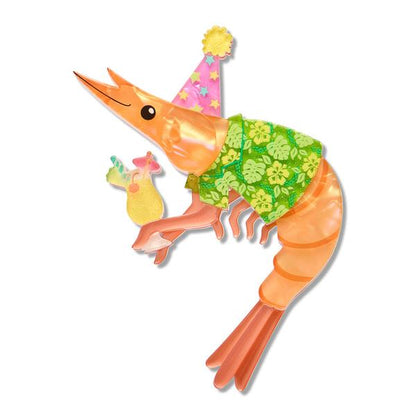 Erstwilder - Pascal the Party Prawn Brooch - 20th Century Artifacts