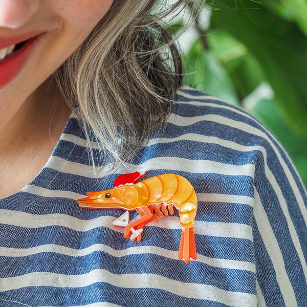 Erstwilder - Pascal the Prawn Brooch - 20th Century Artifacts