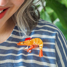 Load image into Gallery viewer, Erstwilder - Pascal the Prawn Brooch - 20th Century Artifacts