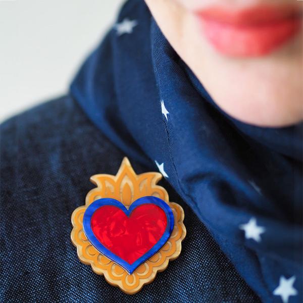 Erstwilder - *** Passion of the Heart Brooch (Frida Kahlo) FREE GIFT WITH PURCHASE - 20th Century Artifacts