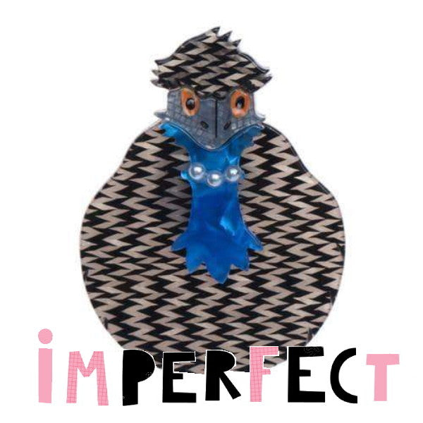 Erstwilder - Pauline the Pearled Emu Brooch (2015) (imperfect) - 20th Century Artifacts