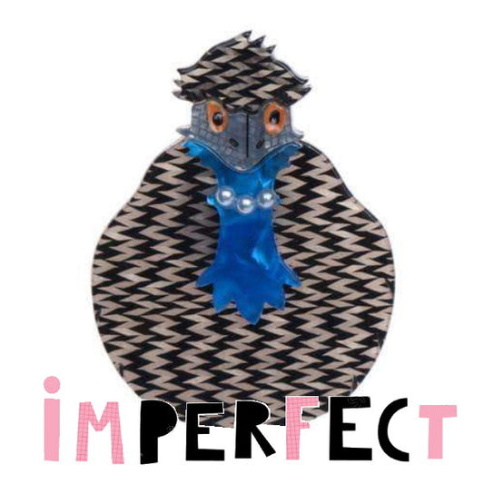 Erstwilder - Pauline the Pearled Emu Brooch (2015) (imperfect) - 20th Century Artifacts