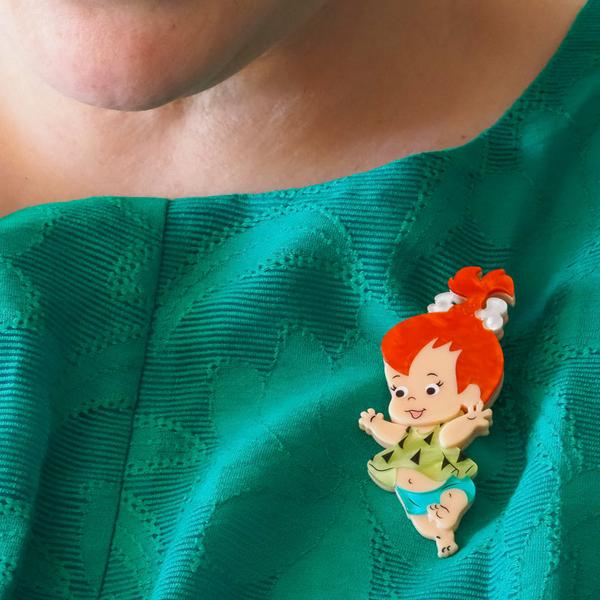 Erstwilder - Pebbles Flintstone Brooch - 20th Century Artifacts