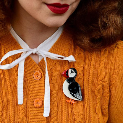 Erstwilder - Piccolo Puffin Brooch (2021) - 20th Century Artifacts