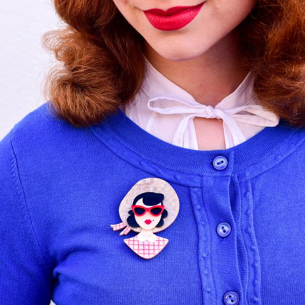 Erstwilder - Picnic Portrait Brooch (2020) - 20th Century Artifacts