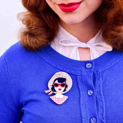 Erstwilder - Picnic Portrait Brooch (2020) - 20th Century Artifacts