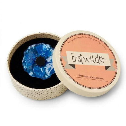 Erstwilder - Poppy Field Brooch (2016) blue - 20th Century Artifacts