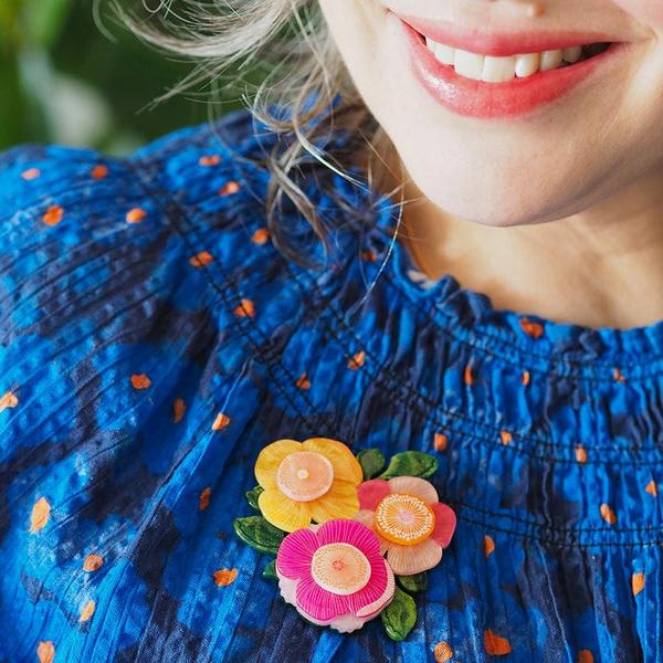 Erstwilder - Pretty Poppies Brooch (Jocelyn Proust) - 20th Century Artifacts