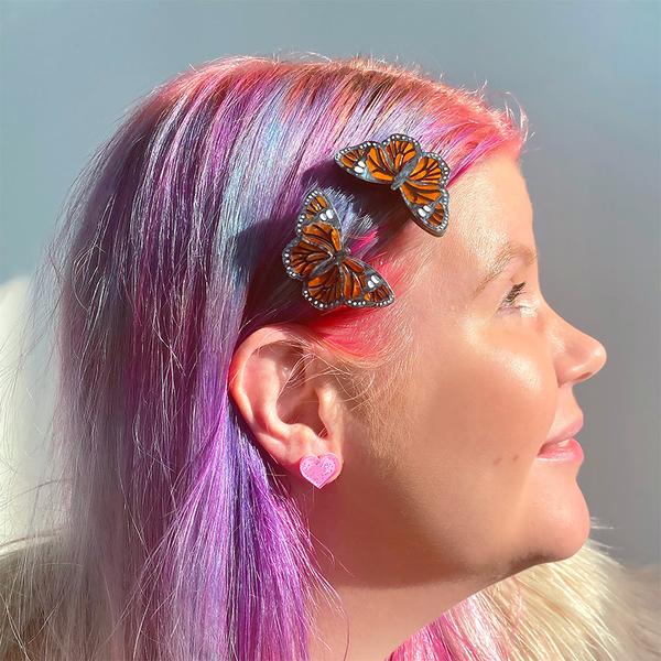 Erstwilder - Prince of Orange Hair Clips - 20th Century Artifacts