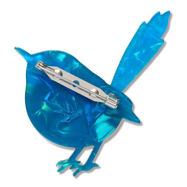 Erstwilder - Purple-Crowned Fairy Wren Brooch - 20th Century Artifacts