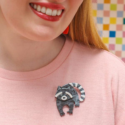 Erstwilder - Randy Raccoon Brooch - 20th Century Artifacts