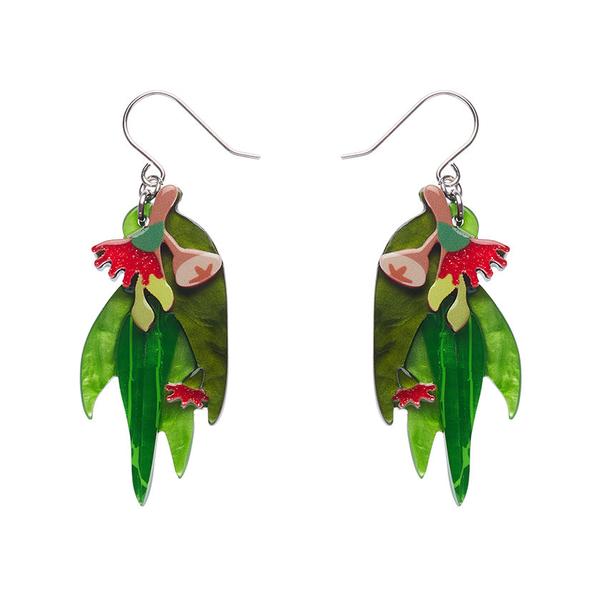 Erstwilder - Red Gum Blossom Drop Earrings - 20th Century Artifacts