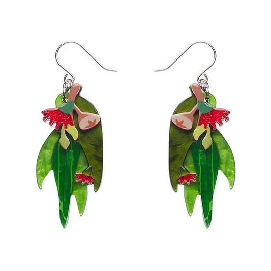 Erstwilder - Red Gum Blossom Drop Earrings - 20th Century Artifacts