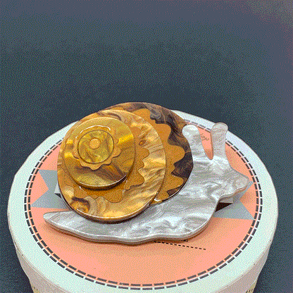 Erstwilder - Reticulated Rebel Snail Brooch (2020) - 20th Century Artifacts