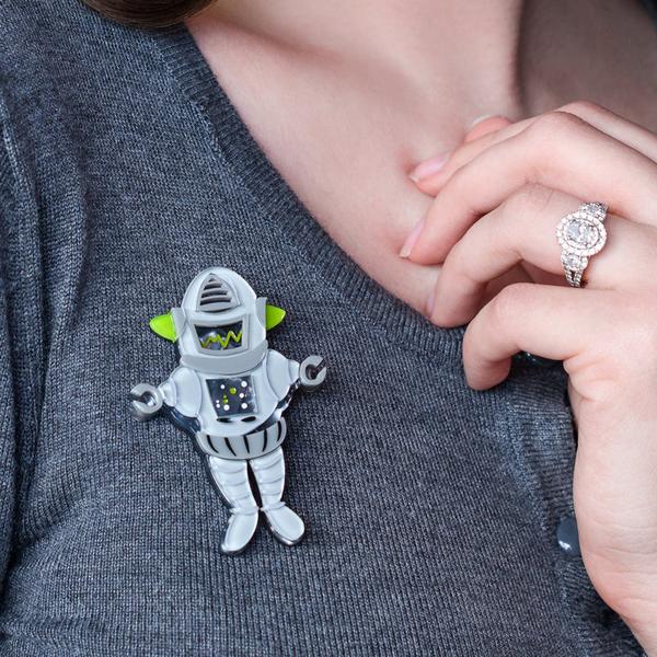 Erstwilder - Robert the Rational Robot Brooch (2020) - 20th Century Artifacts