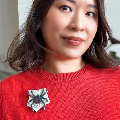 Erstwilder - Roxy the Redback Spider Brooch - 20th Century Artifacts