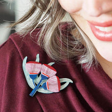 Load image into Gallery viewer, Erstwilder - Ruby Red-Flowering Gum Brooch (Jocelyn Proust) - 20th Century Artifacts