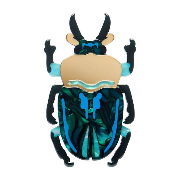 Erstwilder - Ruby the Rainbow Stag Beetle Brooch - 20th Century Artifacts