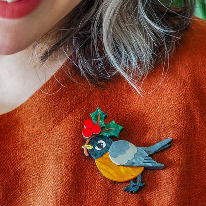 Erstwilder - Ruby the Robin Brooch - 20th Century Artifacts