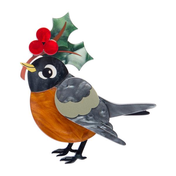 Erstwilder - Ruby the Robin Brooch - 20th Century Artifacts