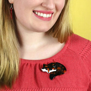 Erstwilder - Saffron the Sleeping Fox Brooch 2 (2023) - 20th Century Artifacts