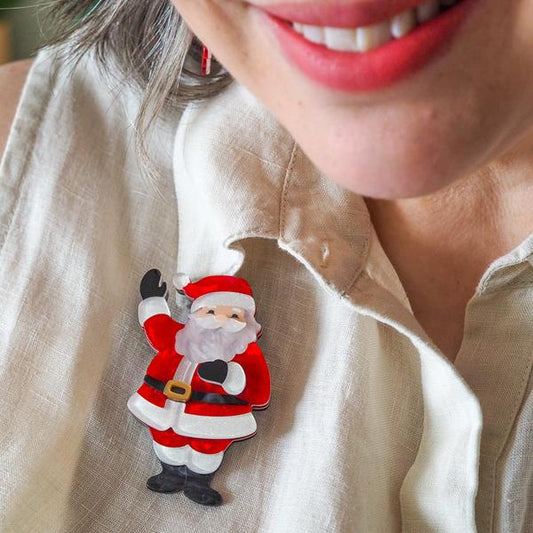 Erstwilder - Santa’s Surprise Brooch - 20th Century Artifacts