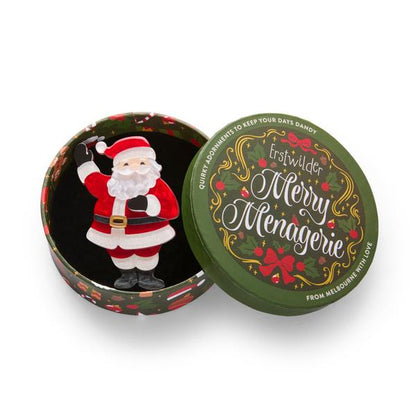 Erstwilder - Santa’s Surprise Brooch - 20th Century Artifacts