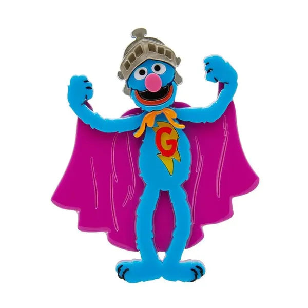 Erstwilder - Sesame Street - Super Grover Brooch (2019) - 20th Century Artifacts