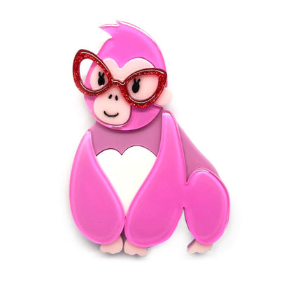 Erstwilder - Short-Sighted Sophie Gorilla Brooch (2018) pink - 20th Century Artifacts