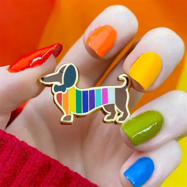 Erstwilder - Spiffy the Supportive Dog Enamel Pin - 20th Century Artifacts